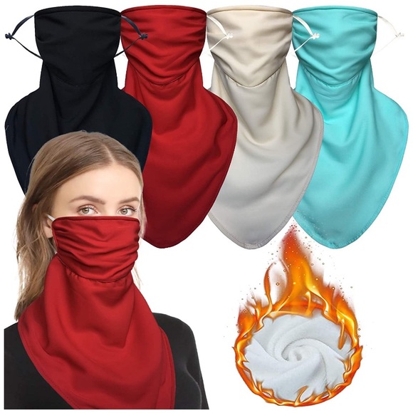 Accessories - 4 Pack Face Scarf Mask Filter Pocket WinterFleece